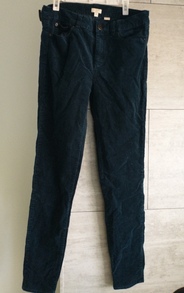 J Crew Mid-Rise Stretch Skinny Jean in Velvet
